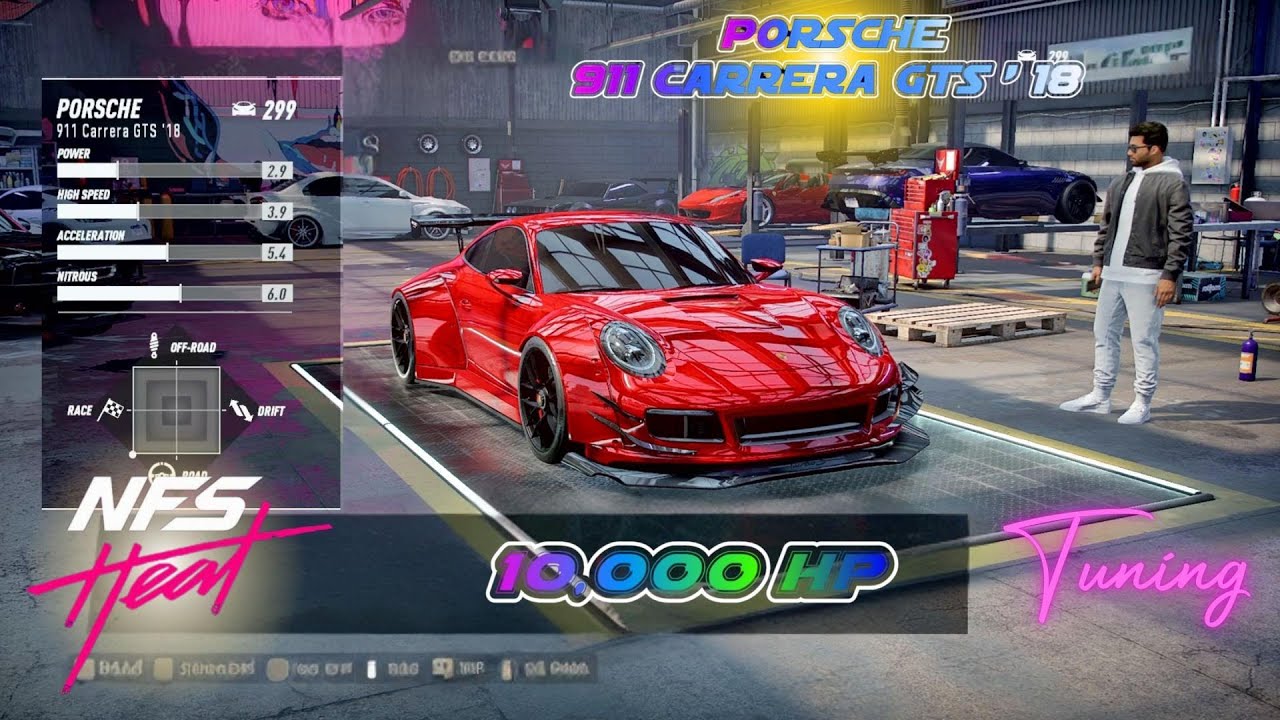 Need for Speed Heat Gameplay - 10000HP+ PORSCHE 911 CARRERA GTS ' 18 Customization | Max Build 400+