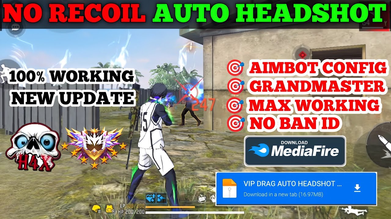 Drag Headshot + Npc Name File OB51 Update Config File Free Fire Headshot Config File OB51 Update