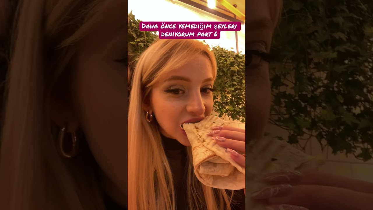 İlk kez et d&ouml;ner yemem pekiii #merveeben #asmreating #asmr