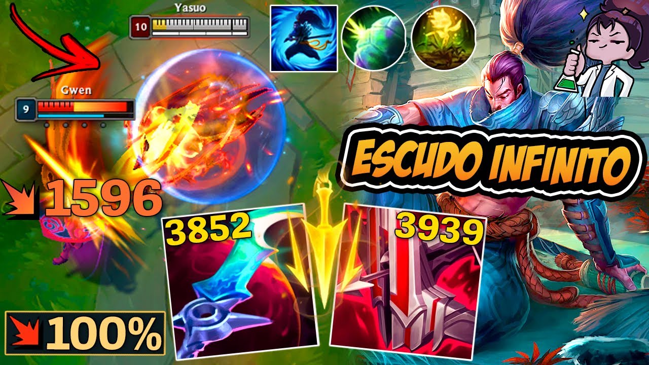 A NOVA BUILD SECRETA DO YASUO COM ESCUDO INFINITO NO TOP - LEAGUE OF LEGENDS