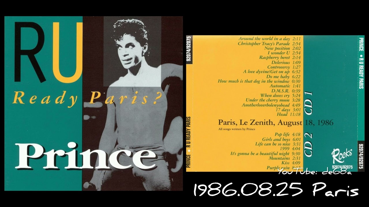 1986.08.25 Prince - Paris , Le Zenith (R U Ready Paris? Version) - Live