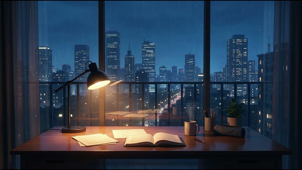 Chill Lofi Girl Music With Aesthetic Animation Vibes - EchoBeats