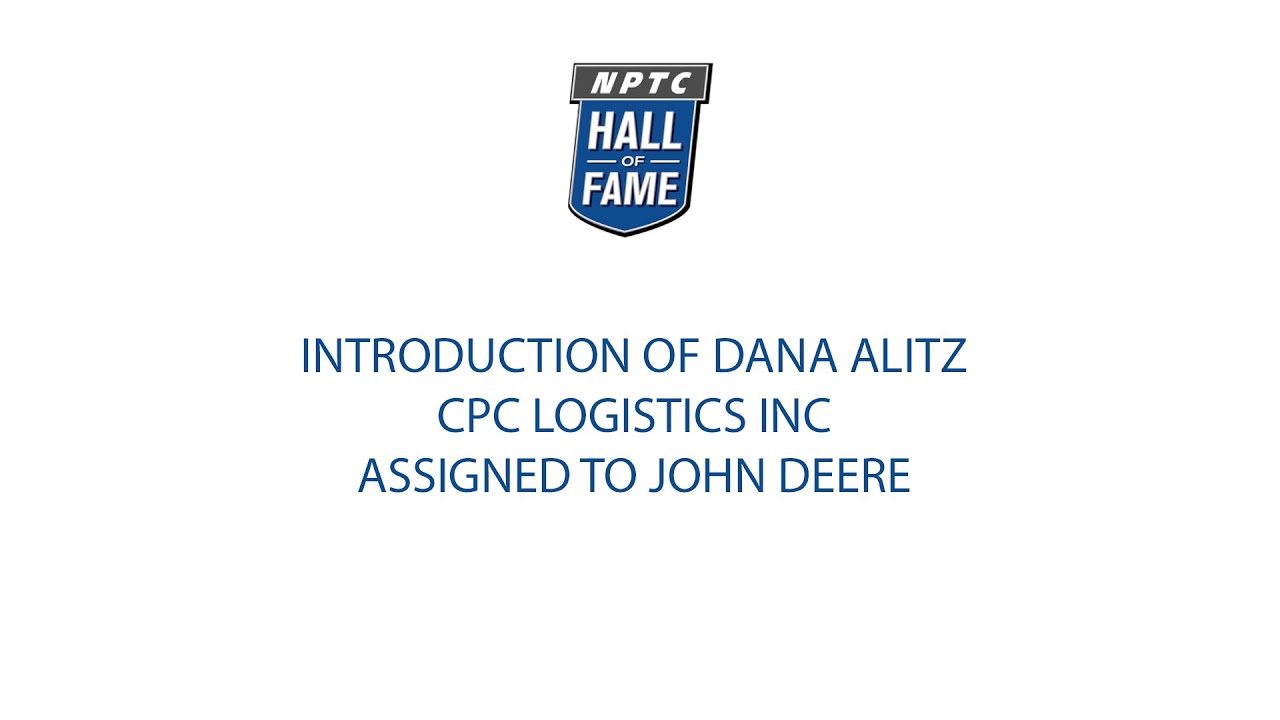 NPTC Hall Of Fame Driver Dana Altiz of CPC Logistics