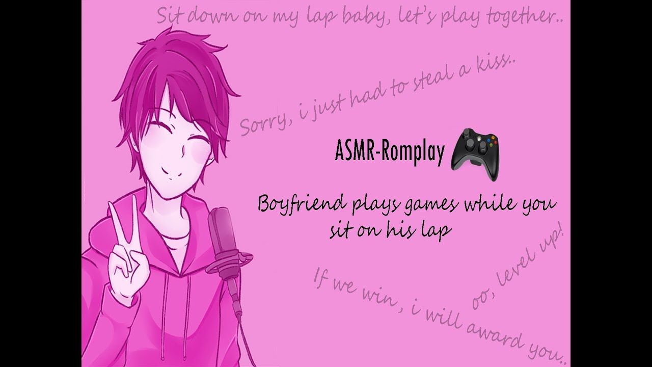 ASMR - Boyfriend plays games while you sit on his lap {Kissing}