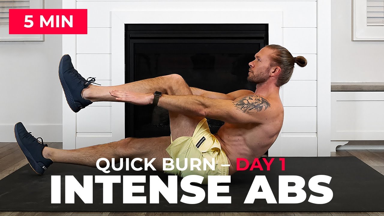 5 Min INTENSE Abs Workout – Get Defined Abs Fast (No Equipment)