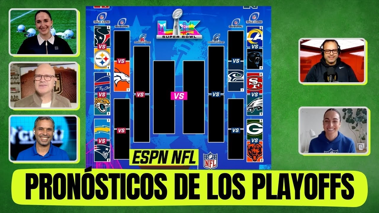 PRON&Oacute;STICOS de los PLAYOFFS. APOSTAMOS qui&eacute;n avanzar&aacute; en ronda de COMODINES | ESPN NFL