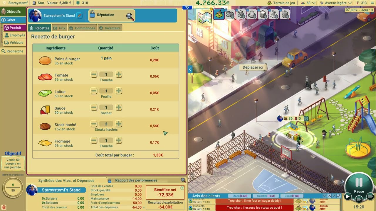 Business Heroes: Street Grub PC - Gameplay - Découverte du jeu