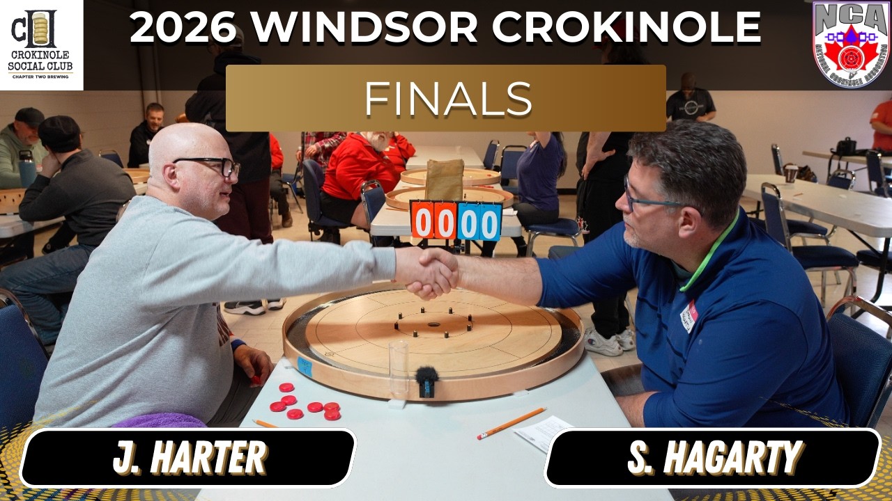 Windsor Crokinole Championship 2026 Finals Harter VS Hagarty