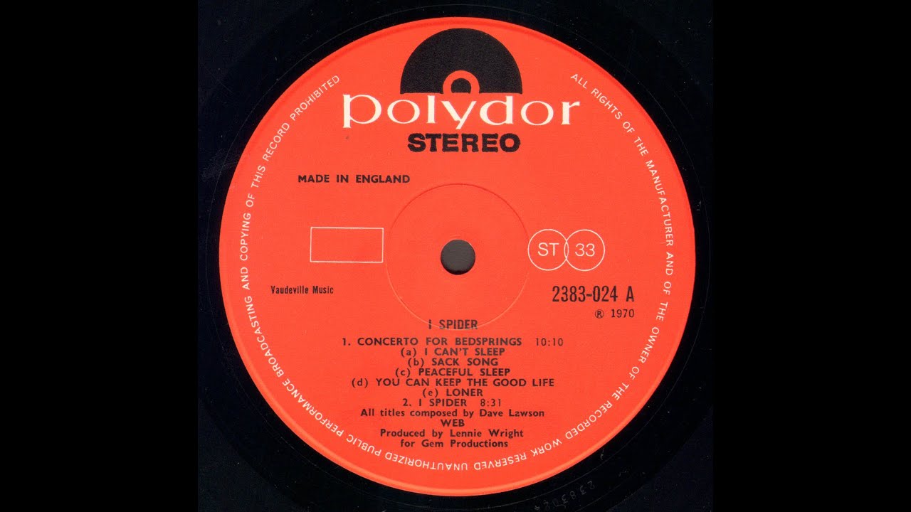 Web – I Spider (Side 1) `Very Rare` 1st Ever UK Issue 1970 `Monster Psych/Prog LP` £700