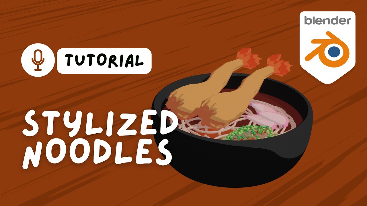 How to make 3D Stylized Toshikoshi Soba Noodles in Blender | Blender Tutorials
