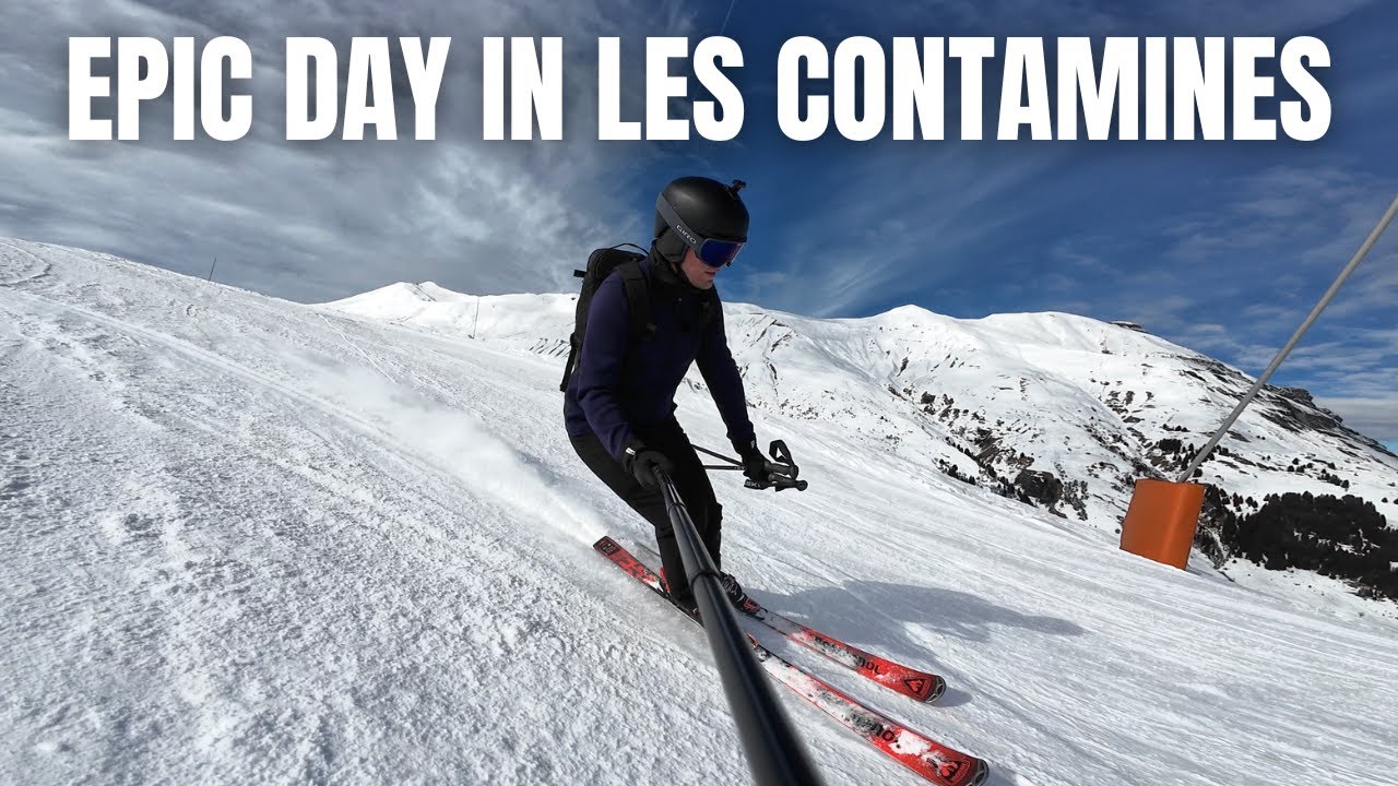 Skiing Les Contamines Mont Blanc in France - Epic Day!
