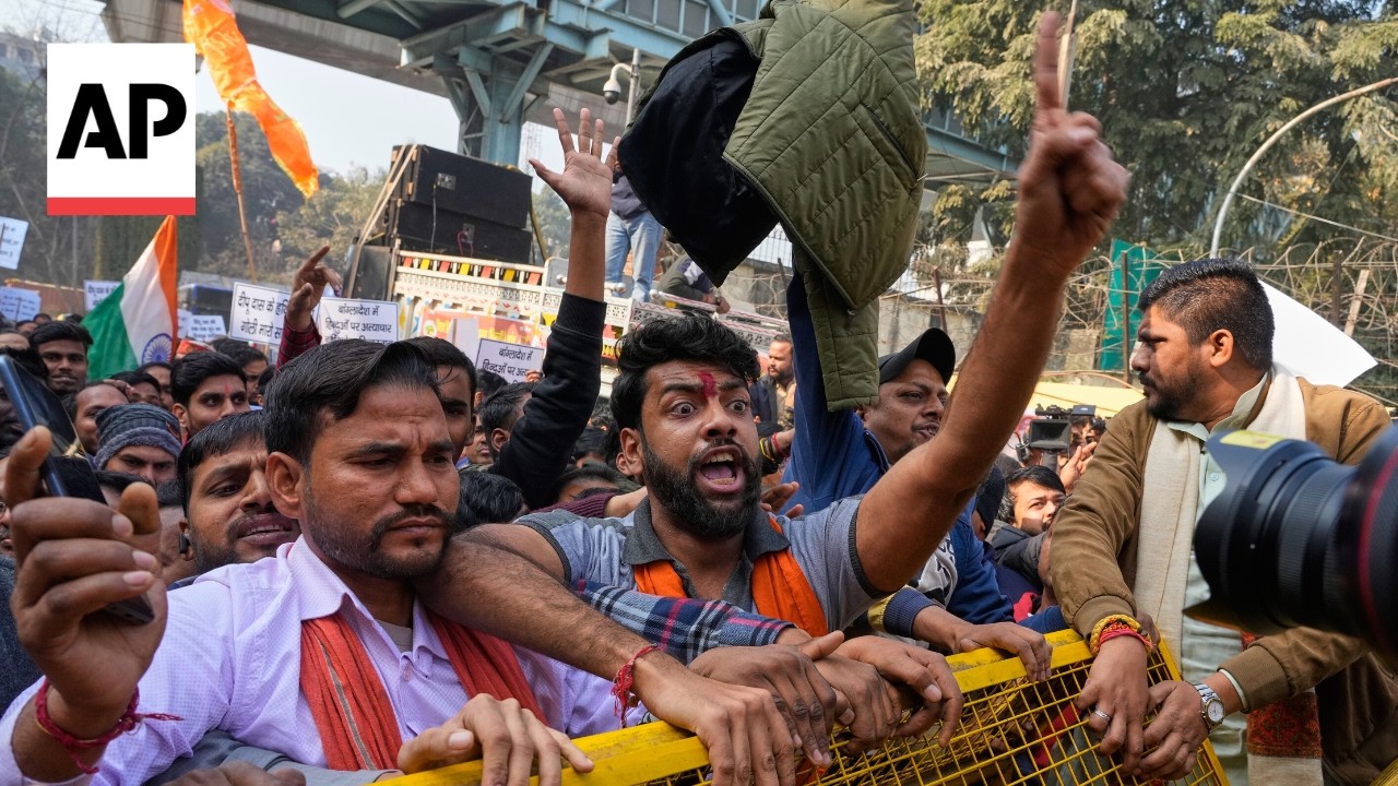 Protests erupt in New Delhi over lynching of Hindu man in Bangladesh