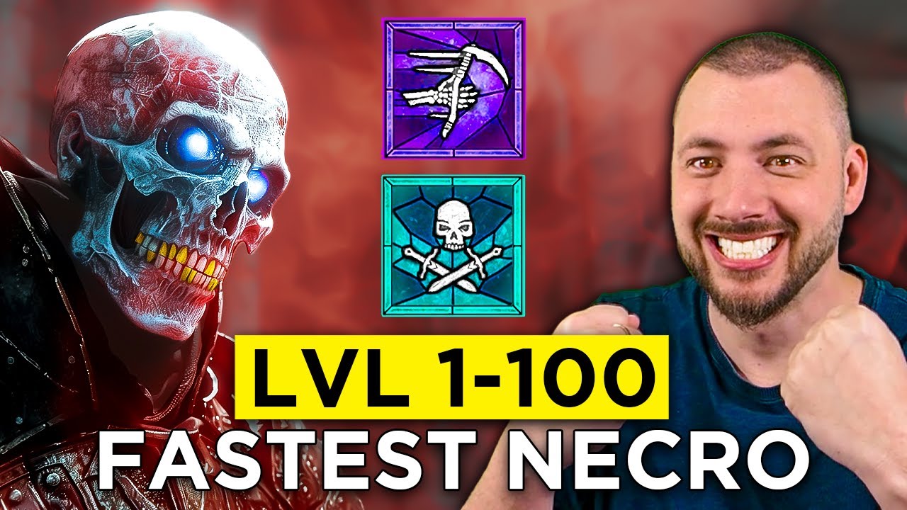 Season 4 Speedrun 1-100 Fastest Necromancer in Diablo 4