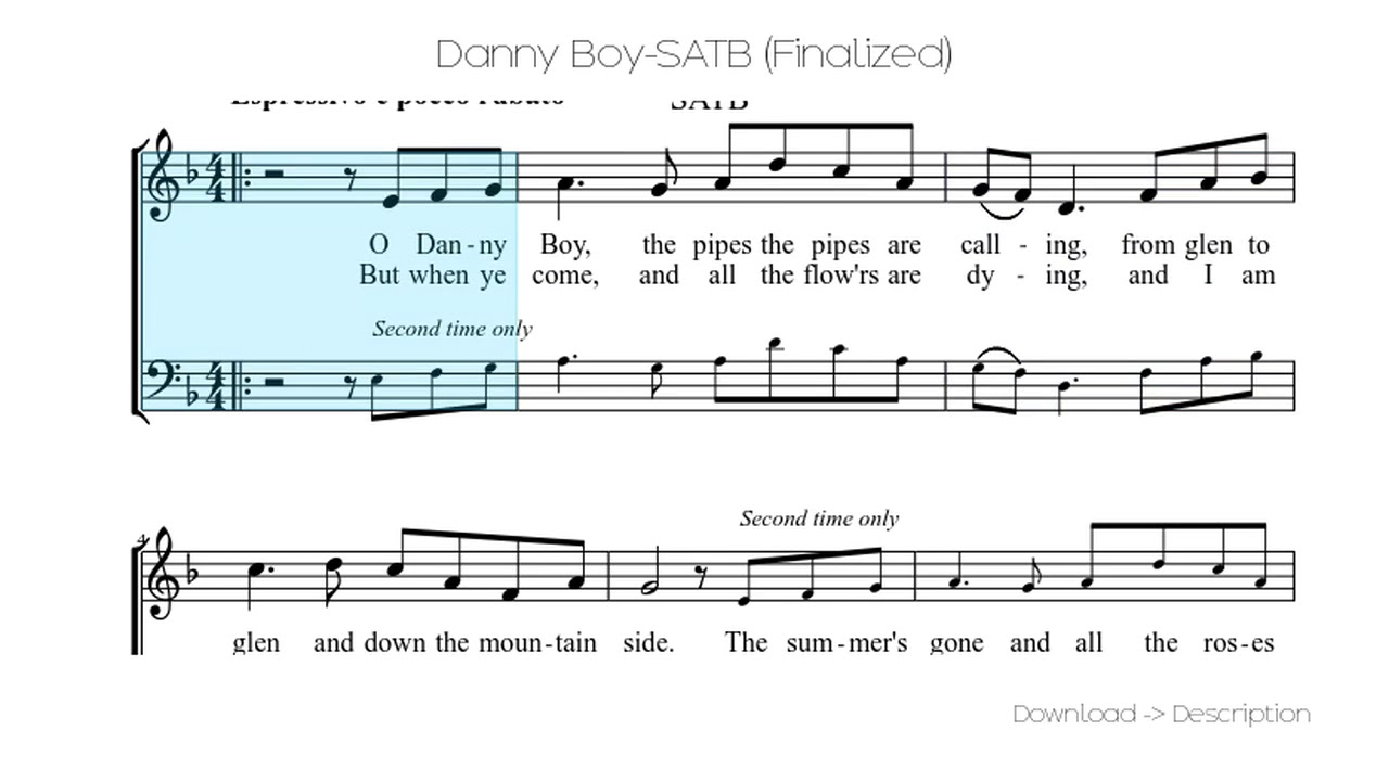 🎶 Danny Boy-SATB (Finalized) 🎸🎸