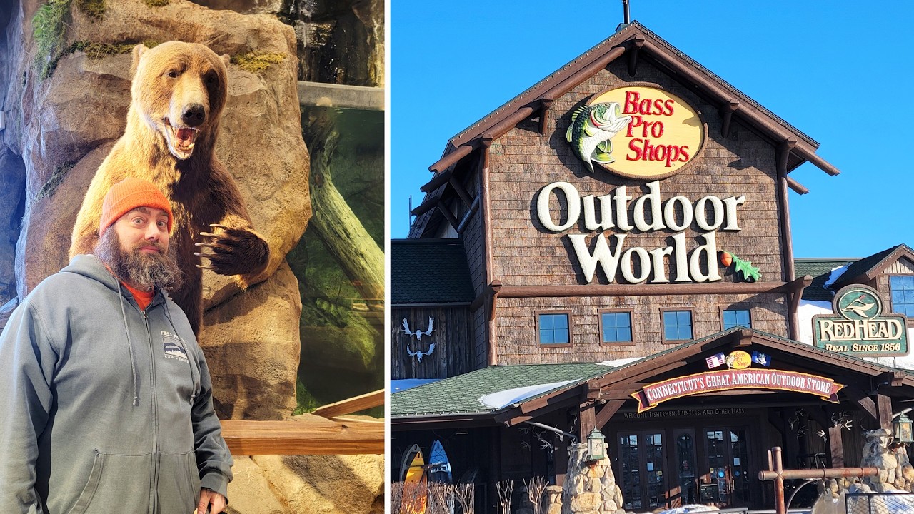 Eating Alligator at Uncle Buck's Fishbowl & Grill - Bear Hugs at Bass Pro Shop - Bridgeport CT