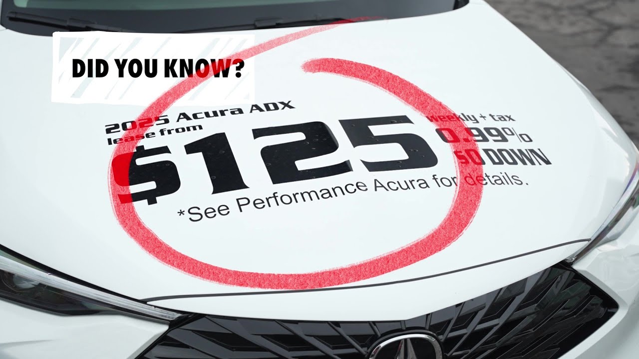 Совершенно новый Acura ADX | 125 долларов в неделю*