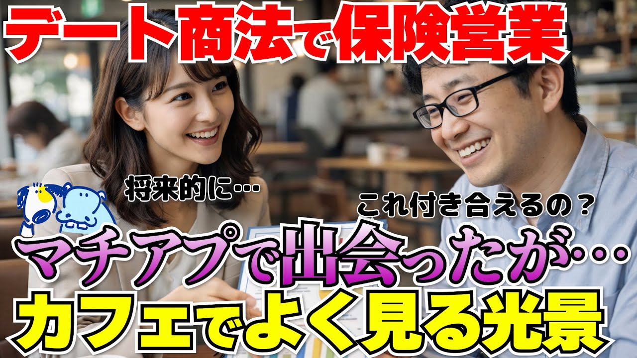 【デート商法】恋愛を利用して商品を売りつける営業｜カフェでよく見る光景｜マッチングアプリで出会って期待したが…【ラジオ】
