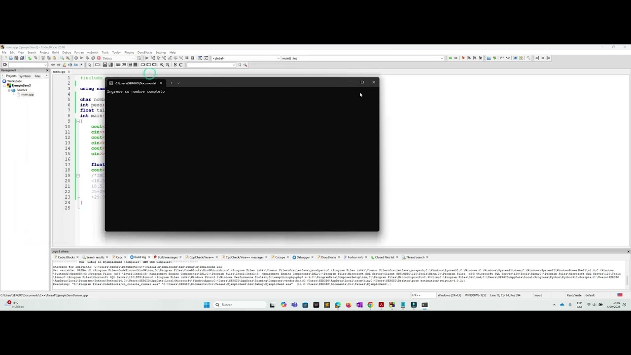 Entrada de datos en C++ aplicando cin y la función scanf()