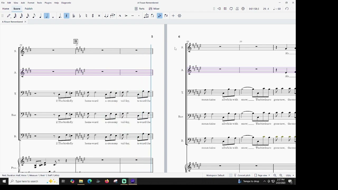 A Flower Remembered – John Rutter – Alto Practice Video