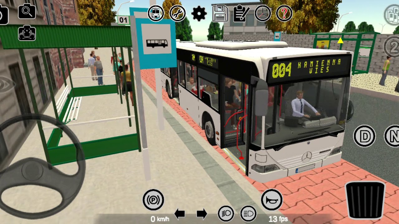 proton bus simulator map zerniki ligne 4, route 1 en Mercedes benz 2 porte.