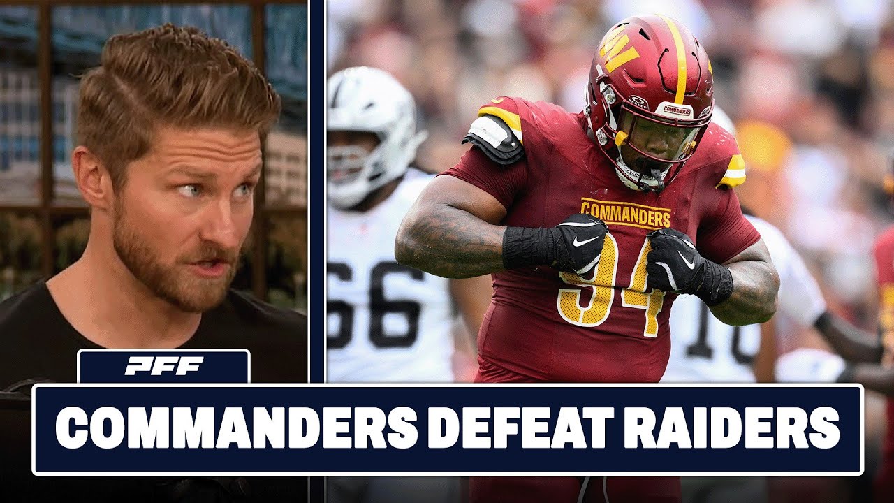 Обзор матча Washington Commanders против Las Vegas Raiders | Шоу PFF Grade Release