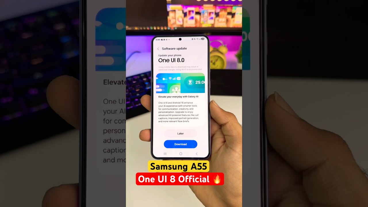 Samsung A55 One UI 8.0 Android 16 Update