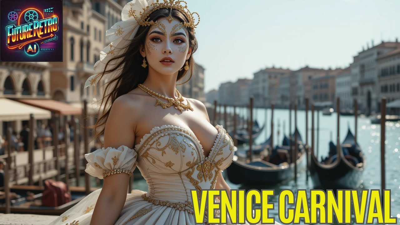 4K Future Retro - Venice Carnival- Cinematic 50's Super Panavision 70 Sci-Fi AI Music