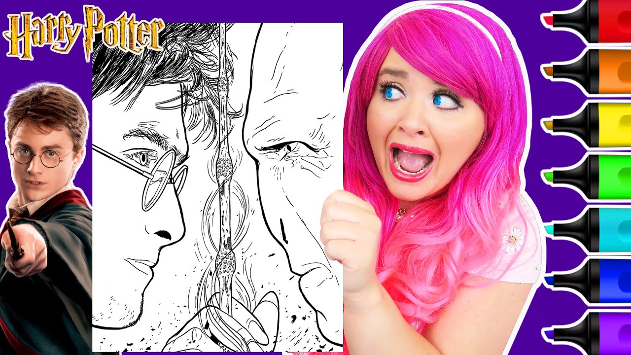 Harry Potter vs Voldemort Coloring Page | Ohuhu Paint Markers