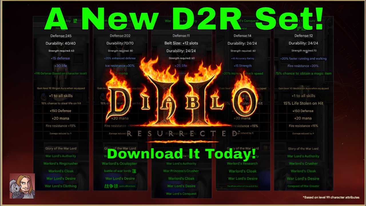 New Diablo II Resurrected Set (The Warlord Set) Chinese Game Launch Aug 27th