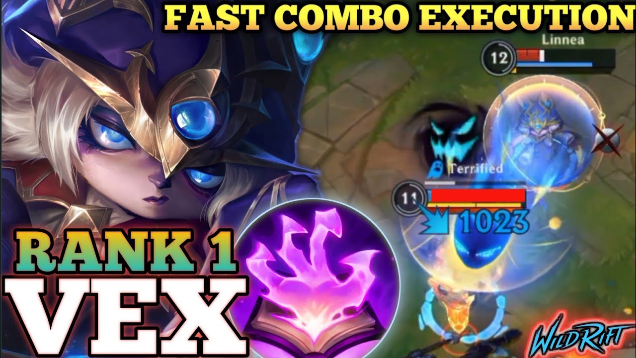 VEX NO MERCY ONE SHOT COMBO EXECUTION! BEST META BUILD - TOP 1 GLOBAL VEX BY Linnea - WILD RIFT