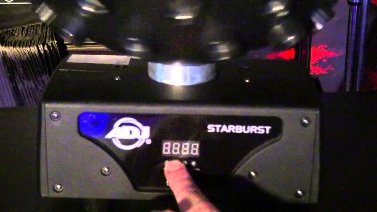 ADJ Starburst — управление без DMX и помощь в меню