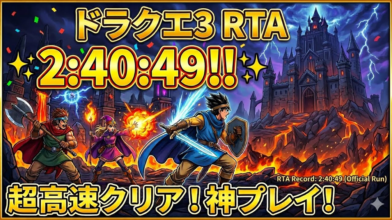 【#390】SFC版DQ3RTA【SSR滝の番人】2026/02/15