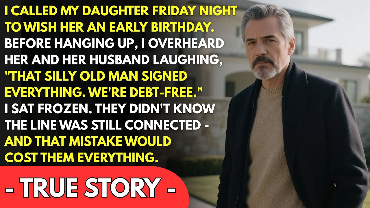 Before I Hung Up, I Overheard My Daughter And Her Husband Laughing  “The Old Man Signed Everything