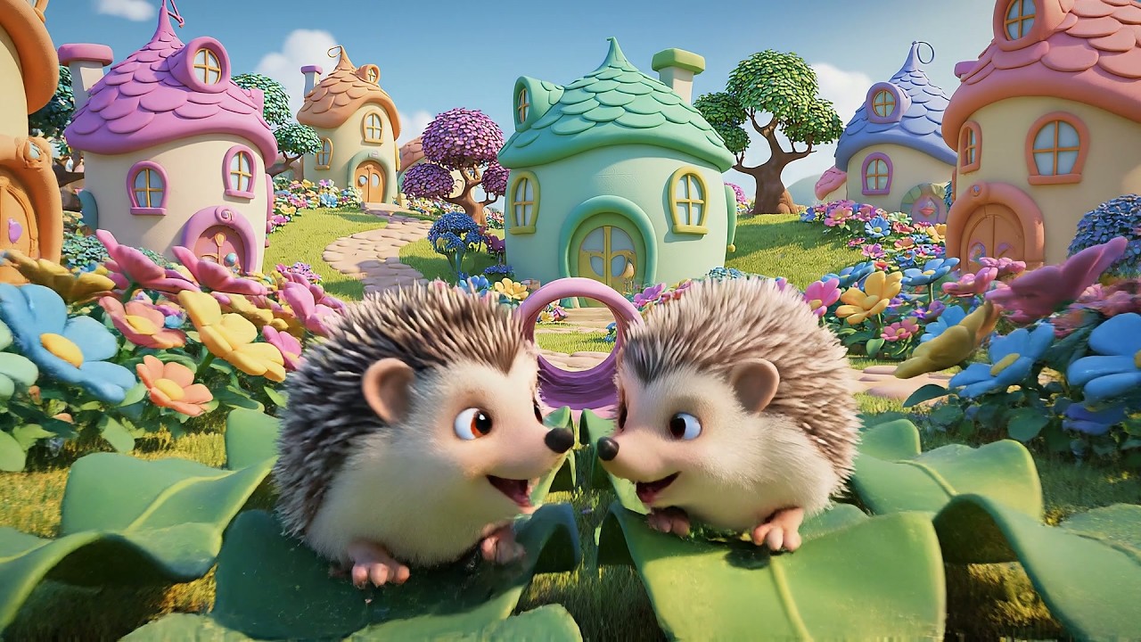 Cinco Pequeños Amigos Erizos se Mueven | Canciones de Animales y Rimas Infantiles