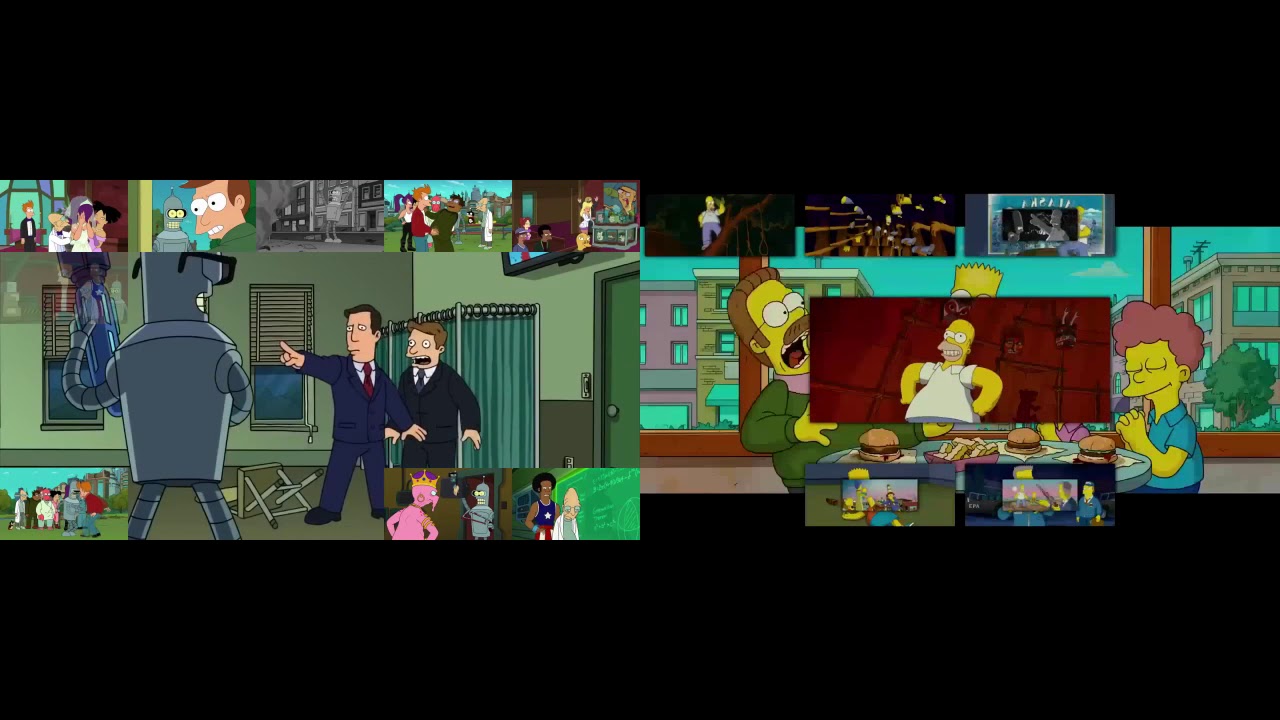 (Sparta Prestige AE Remix Collab)The Simpsons VS Futurama