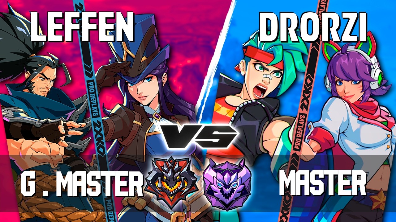 2XKO ▰ LEFFEN (Caitlyn-Yasuo) vs DRORZI (Vi-Ahri) ▰ 2XKO Pro level replays