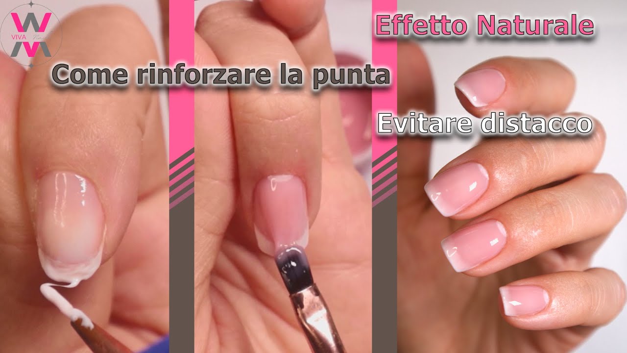Rinforzo unghie Effetto naturale | Come farli durare 1 mese | STOP sollevamenti sulla punta