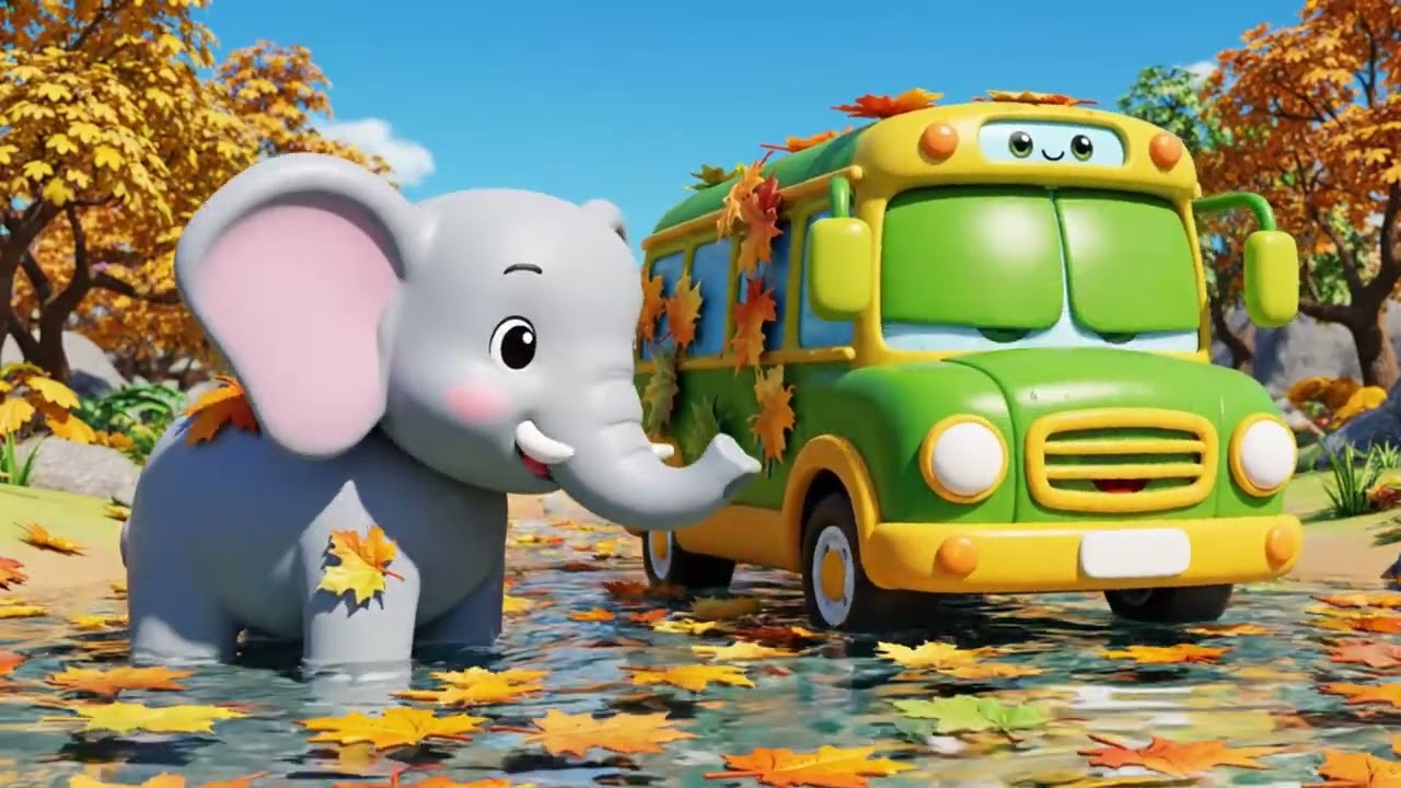 Jungle Wheels Go Round Song for Kids 🌴
