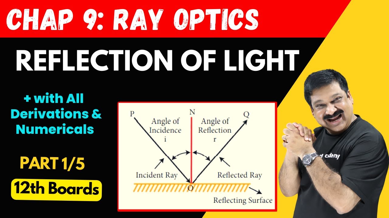 Reflection of Light💥All derivations & Numericals 🎯Part 1/5 Chapter 9 Ray optics 💥 Class 12 Physics