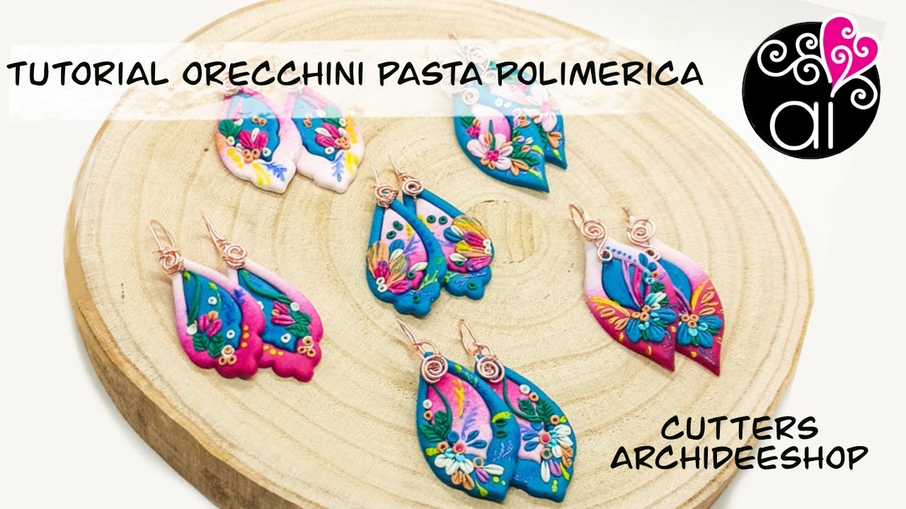 Orecchini in Fimo Leather | Tutorial Applique Pasta Polimerica + Cutters Archidee | archideeshop.com