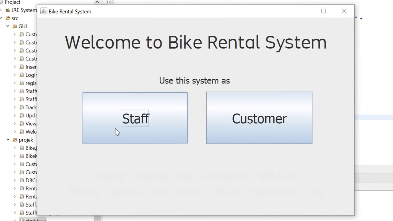 Bike rental system demonstration
