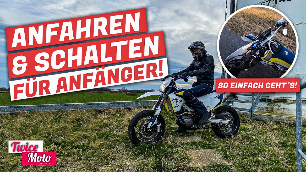 MOTORRAD: ANFAHREN und SCHALTEN lernen in 15 Min! Für ANFÄNGER! So einfach geht's | TwiceMoto