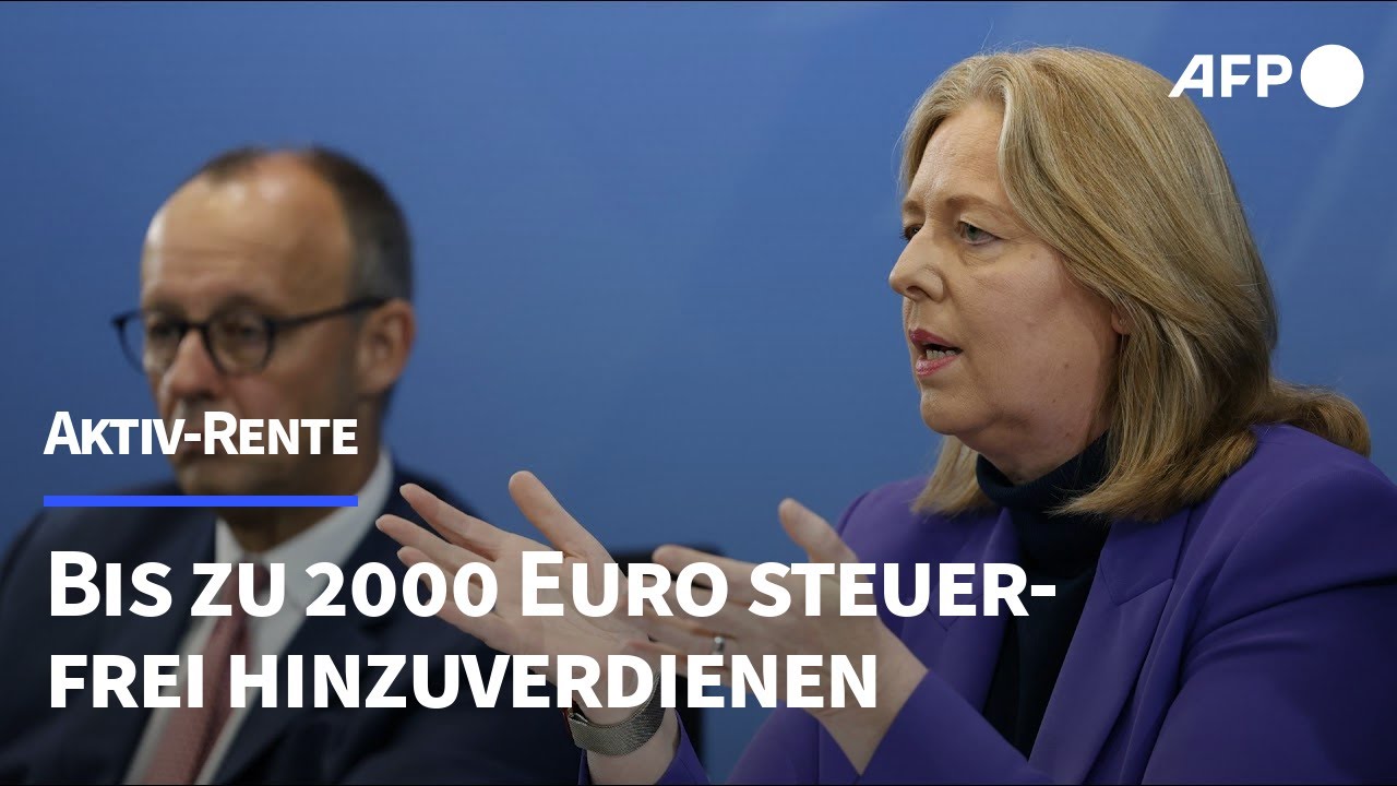 Einigung bei Aktiv-Rente: Bis zu 2000 Euro steuerfreier Zuverdienst | AFP