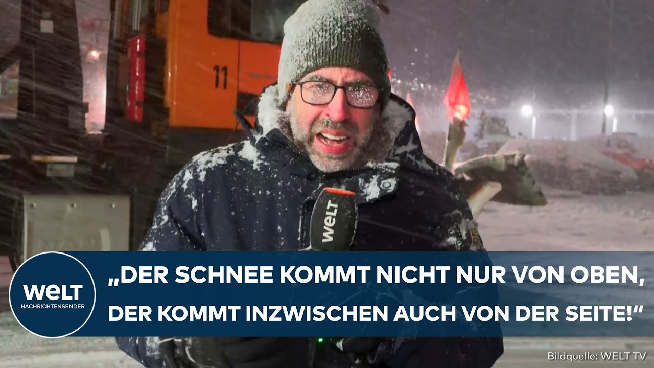 STURMTIEF ELLI: Lage spitzt sich zu! Winterdienst k&auml;mpft gegen heftigen Schneefall und Glatteis an