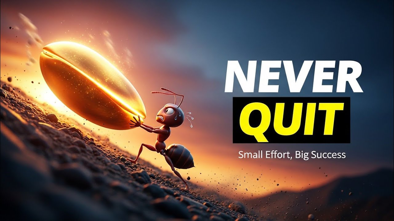 Never Quit – The Ant and the Heavy Seed | A Powerful Motivational Story. 