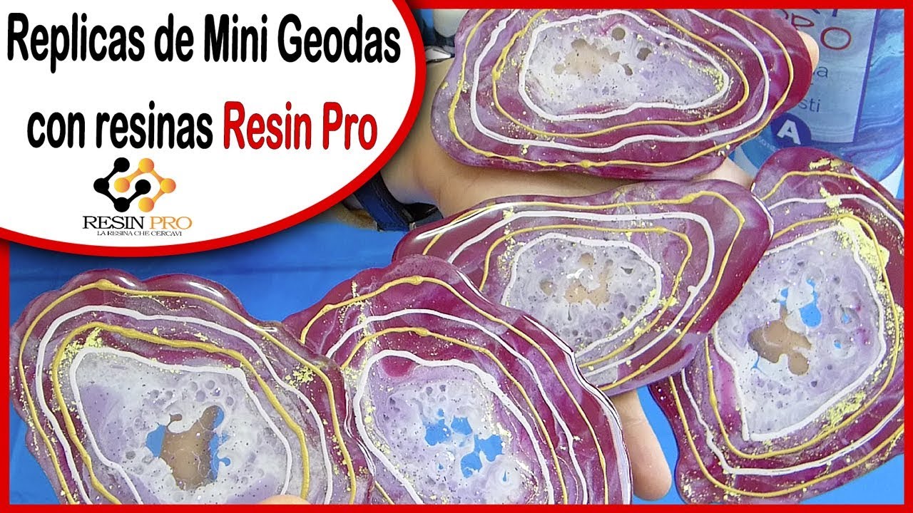 Replicas de Mini Geodas con resinas Resin Pro