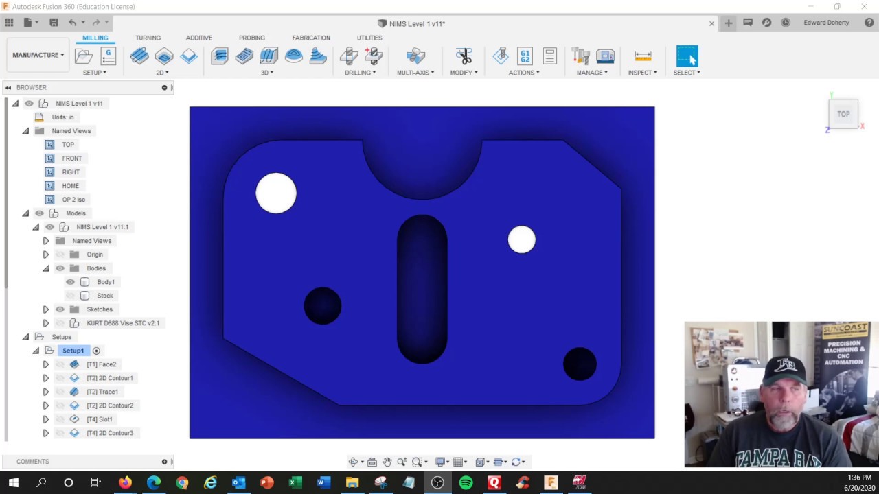 NIMS CNC Milling Level 1 Demo - Part 1