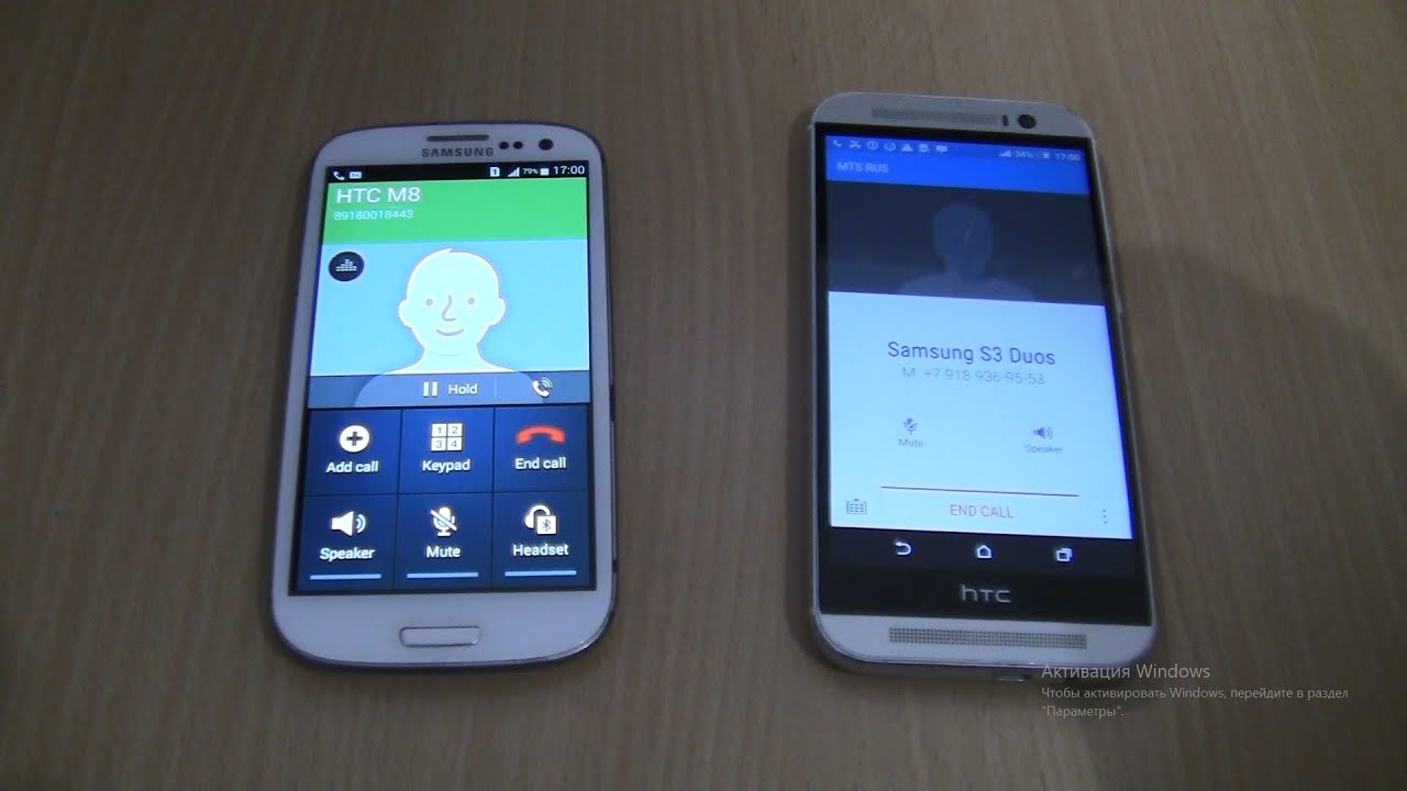Over the Horizon Incoming call &Outgoing call at the Same Time Samsung S3 Duos+HTC M8