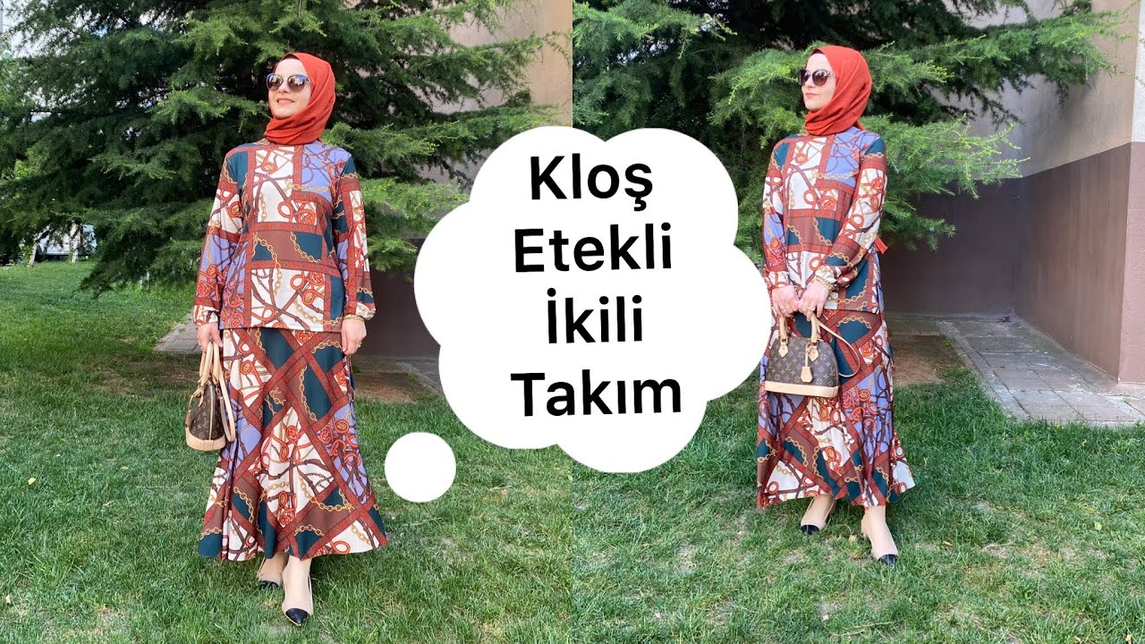 Kolay pratik kloş etek dikimi/ikili takım dikimi/kloş etek/kalıpsız etek #sewing