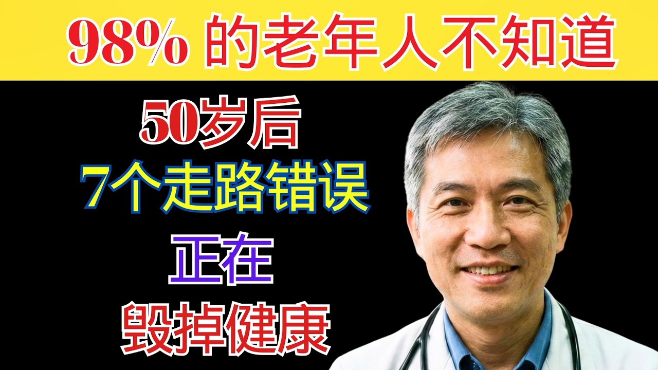 50岁后毁掉健康的7个走路错误 | 医生解析